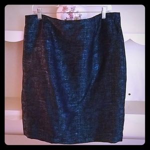 THE LIMITED TURQUOISE AND BLACK SKIRT